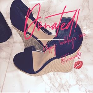 Colin Stuart Black Espadrilles | size 5